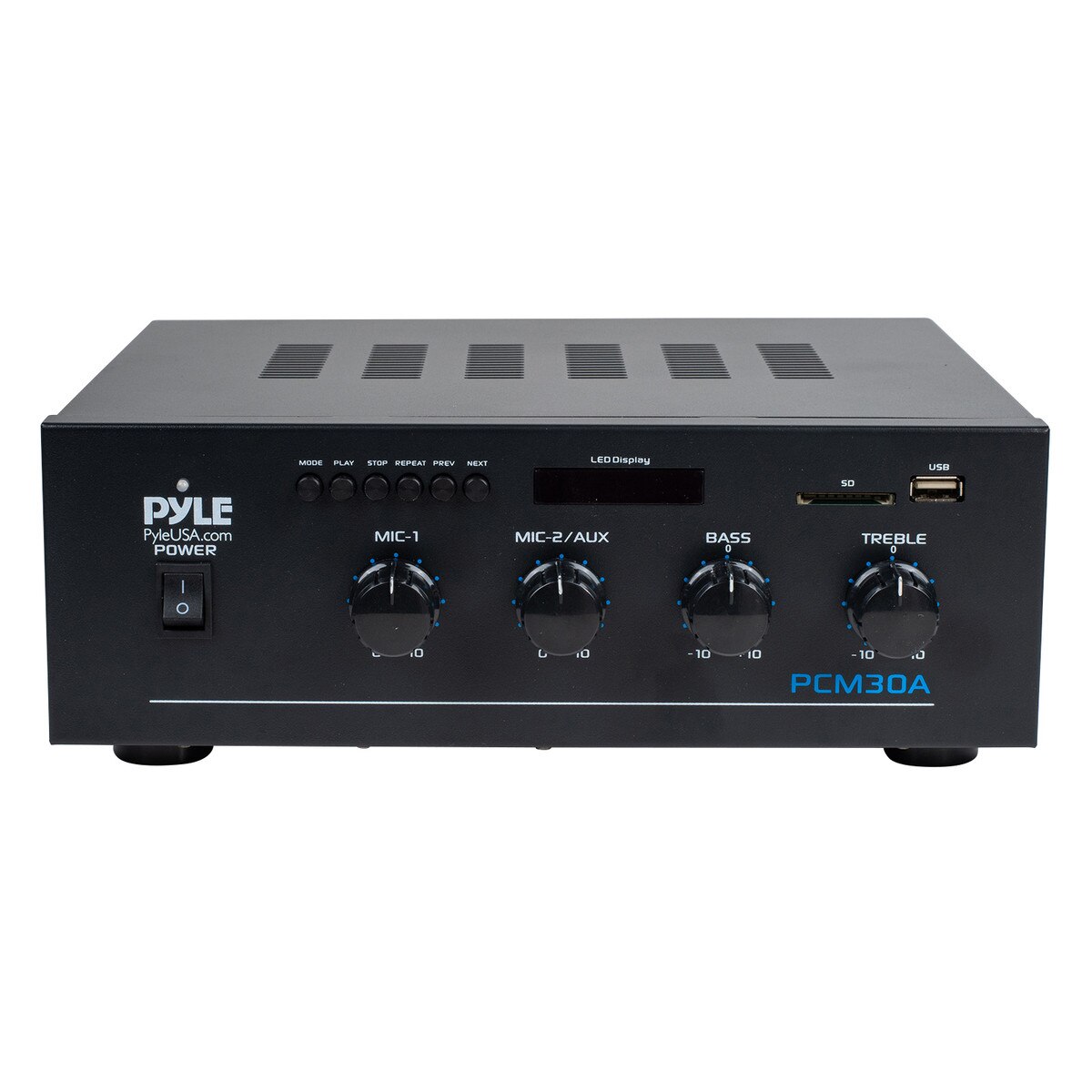 Pyle PCM30A 30W PA MixerAmplifier with 25V & 70V Outputs